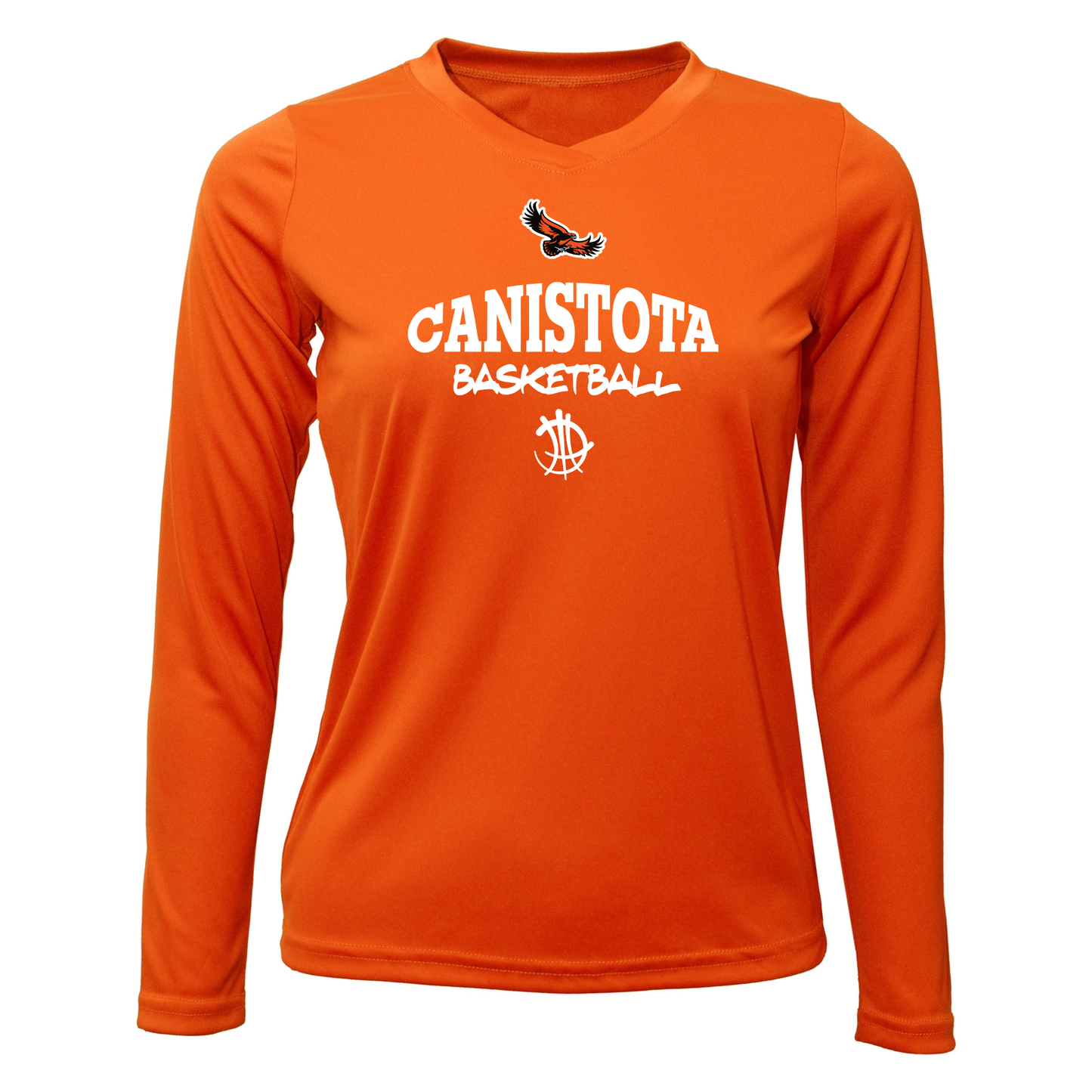 Canistota Basketball Women Xtreme-Tek Long Sleeve V-Neck Shirt