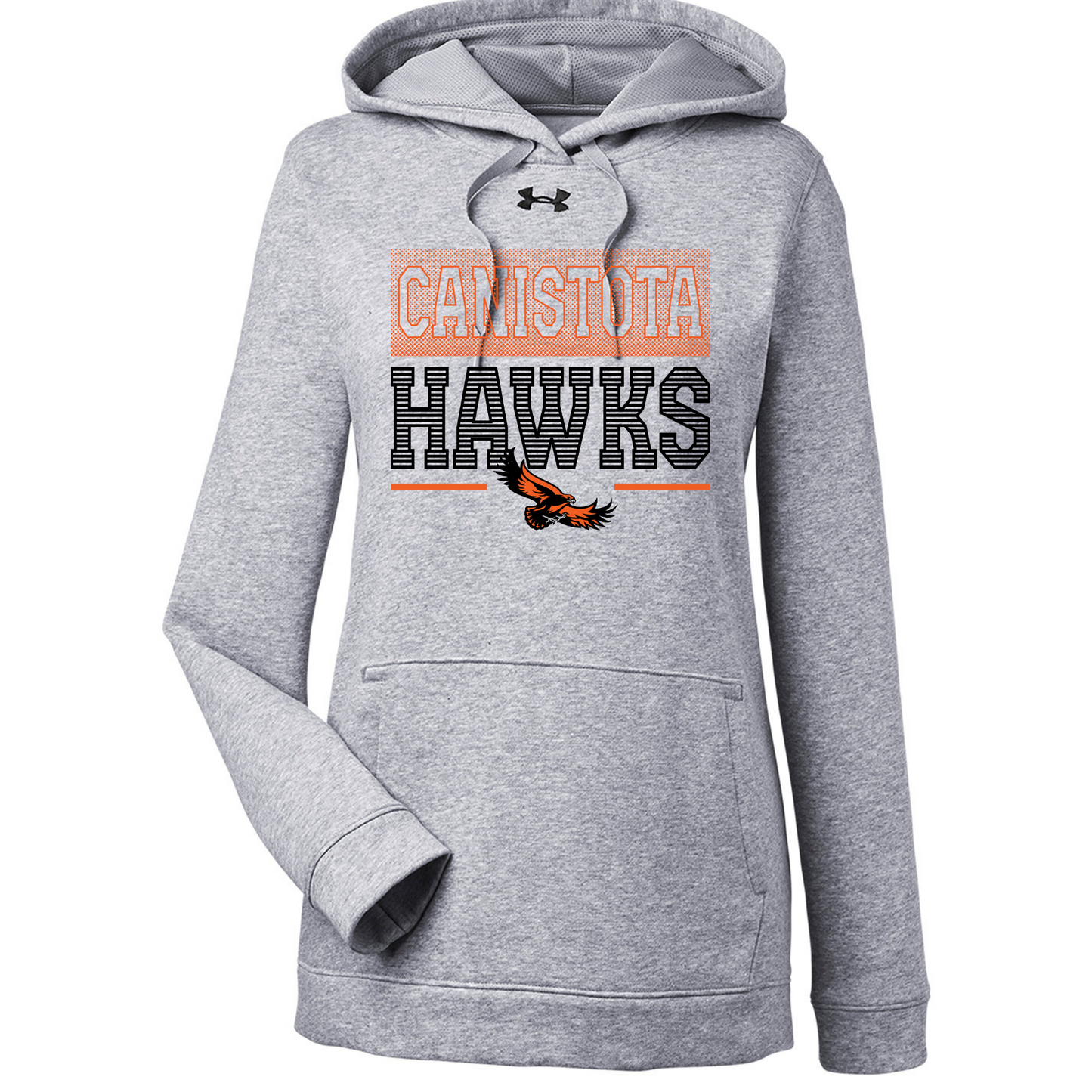 Canistota Hawks Under Armour Ladies' Hustle Pullover Hooded Sweatshirt