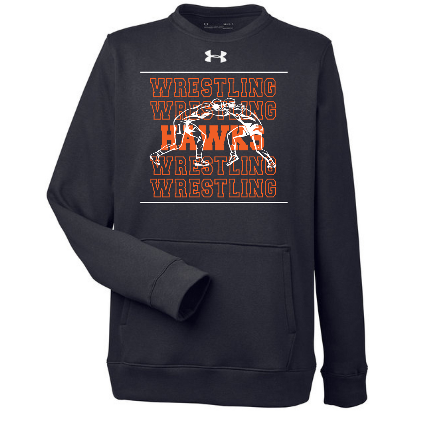 Canistota Hawks Wrestling Under Armour Men's Hustle Fleece Crewneck Sweatshirt