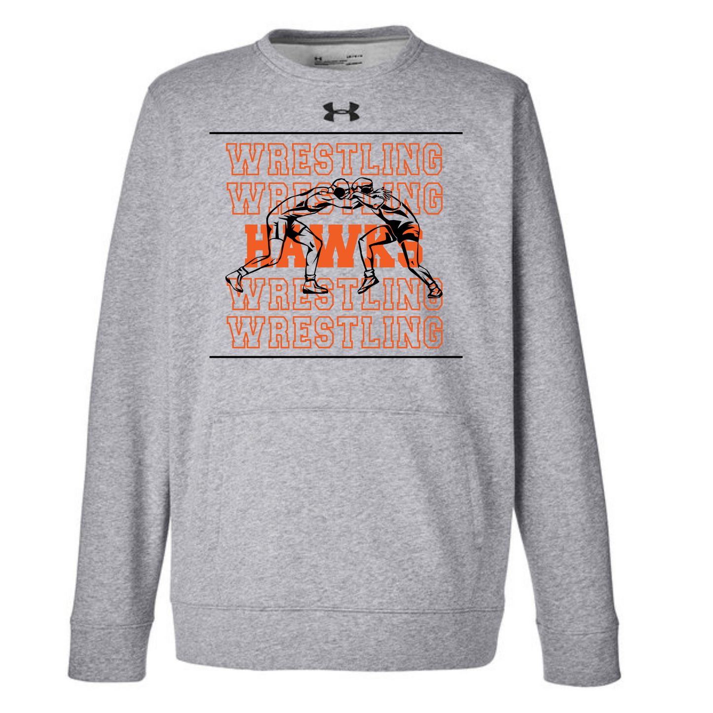 Canistota Hawks Wrestling Under Armour Men's Hustle Fleece Crewneck Sweatshirt