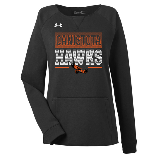 Canistota Hawks Under Armour Ladies' Hustle Fleece Crewneck Sweatshirt