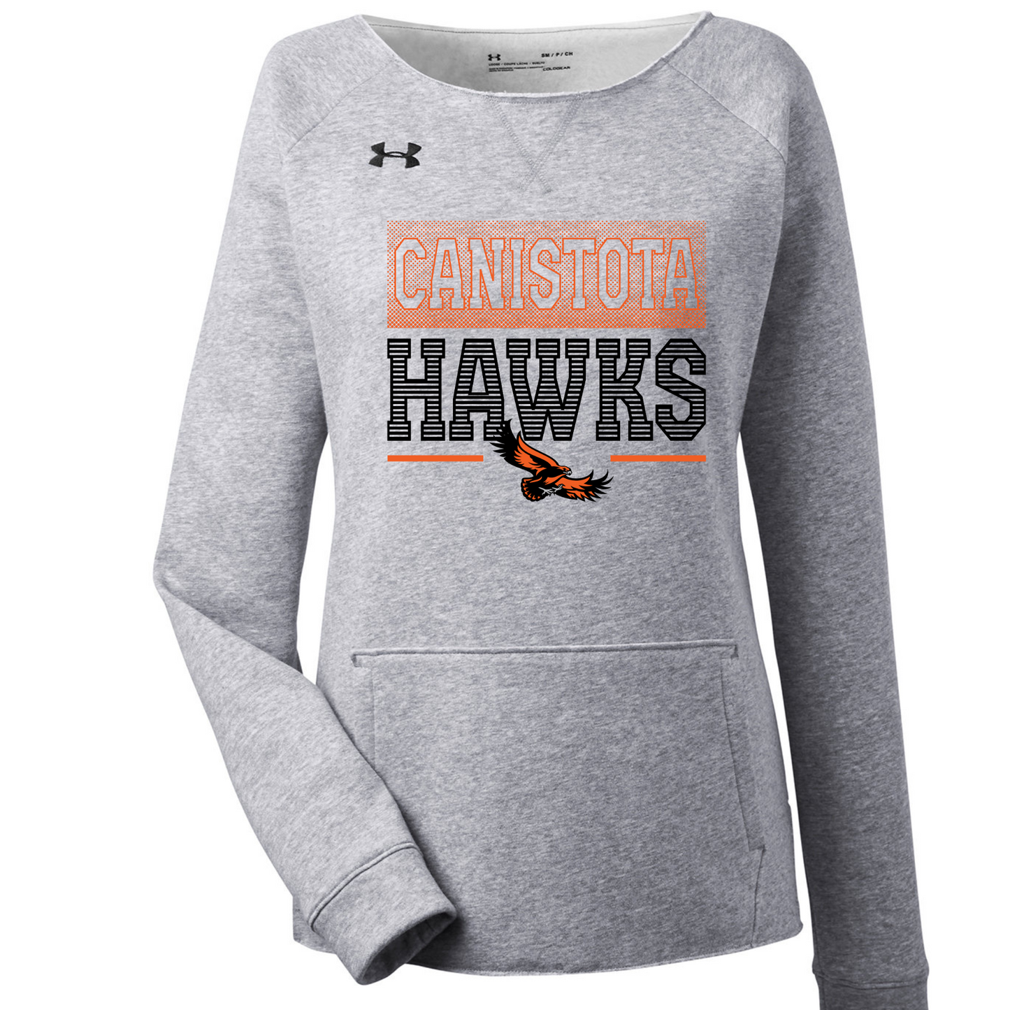 Canistota Hawks Under Armour Ladies' Hustle Fleece Crewneck Sweatshirt