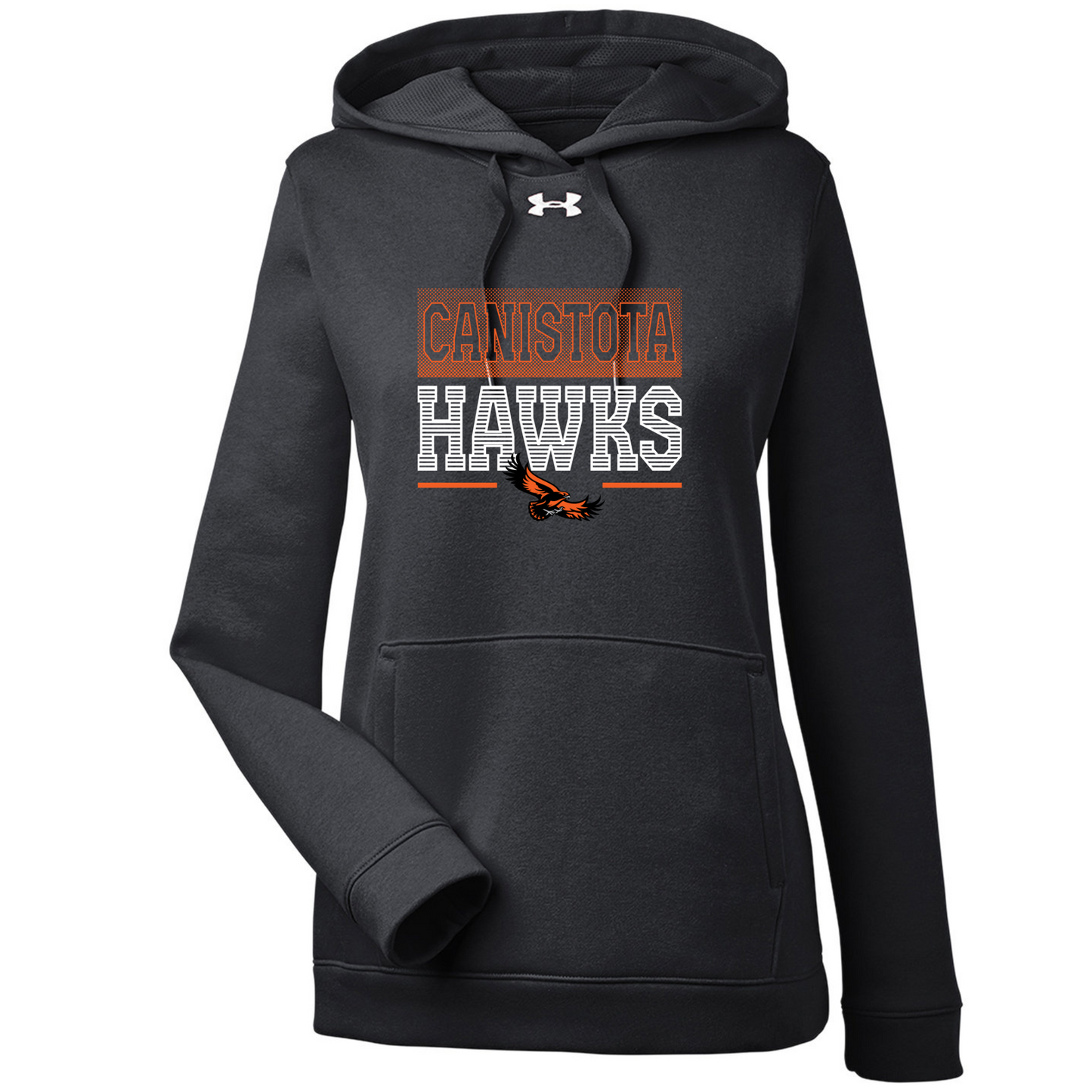 Canistota Hawks Under Armour Ladies' Hustle Pullover Hooded Sweatshirt