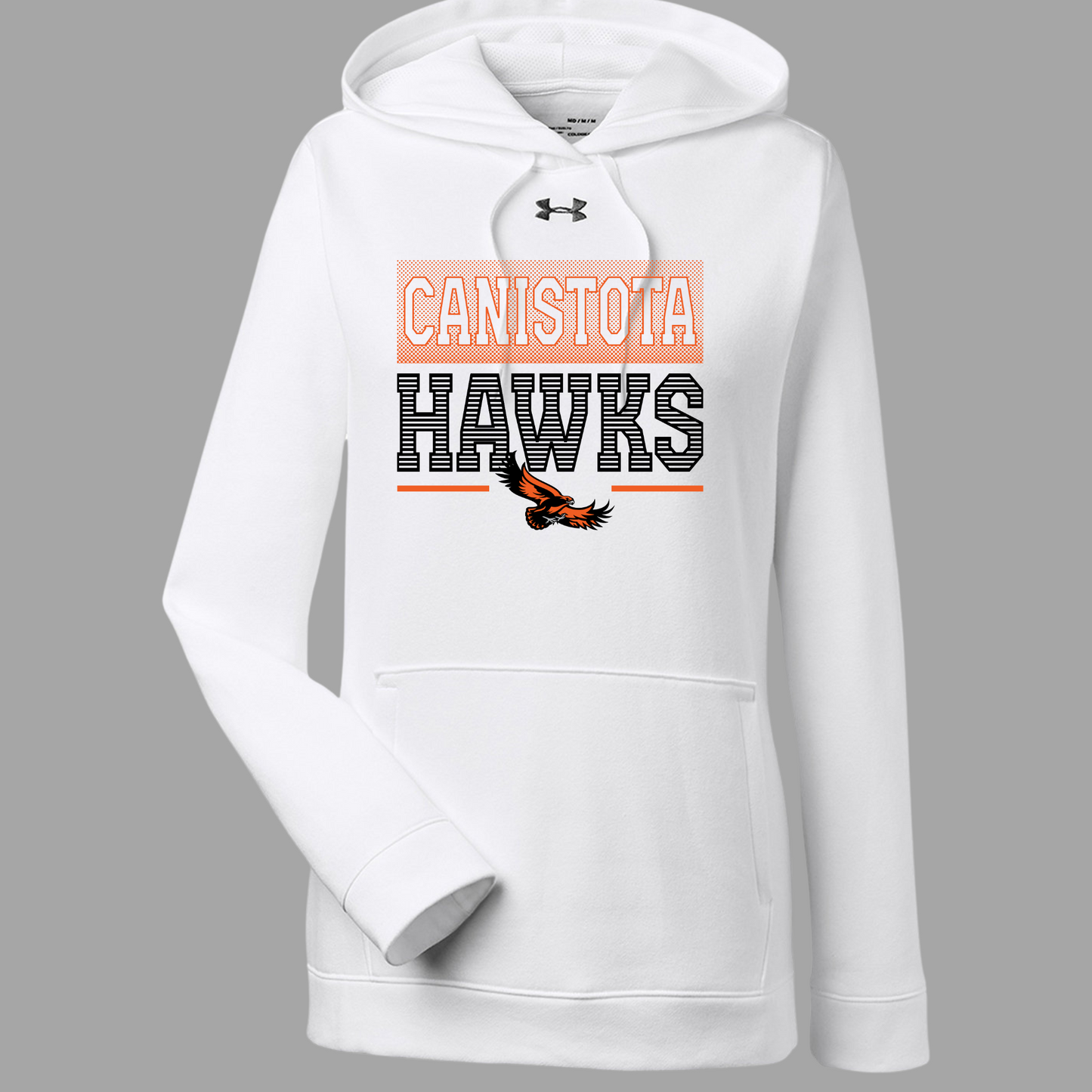 Canistota Hawks Under Armour Ladies' Hustle Pullover Hooded Sweatshirt