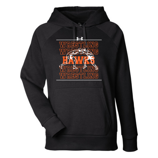 Canistota Hawks Wrestlingl Under Armour Ladies' Rival Fleece Hooded Sweatshirt