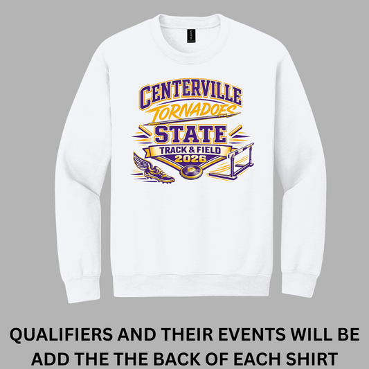 Centerville Tornadoes State Track & Field Gildan® - Heavy Blend™ Crewneck Sweatshirt