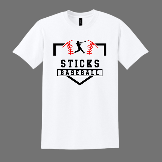 Sticks Baseball Gildan® - Youth DryBlend® 50 Cotton/50 Poly T-Shirt