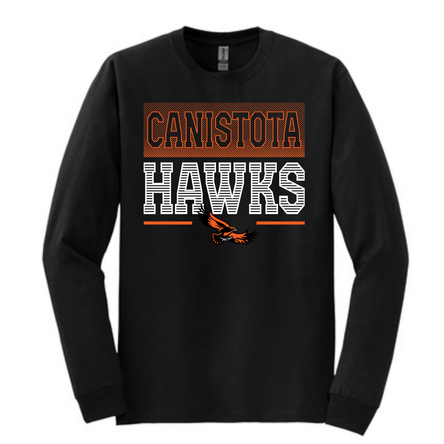 Canistota Hawks Gildan® Youth Heavy Cotton™ 100% Cotton Long Sleeve T-Shirt