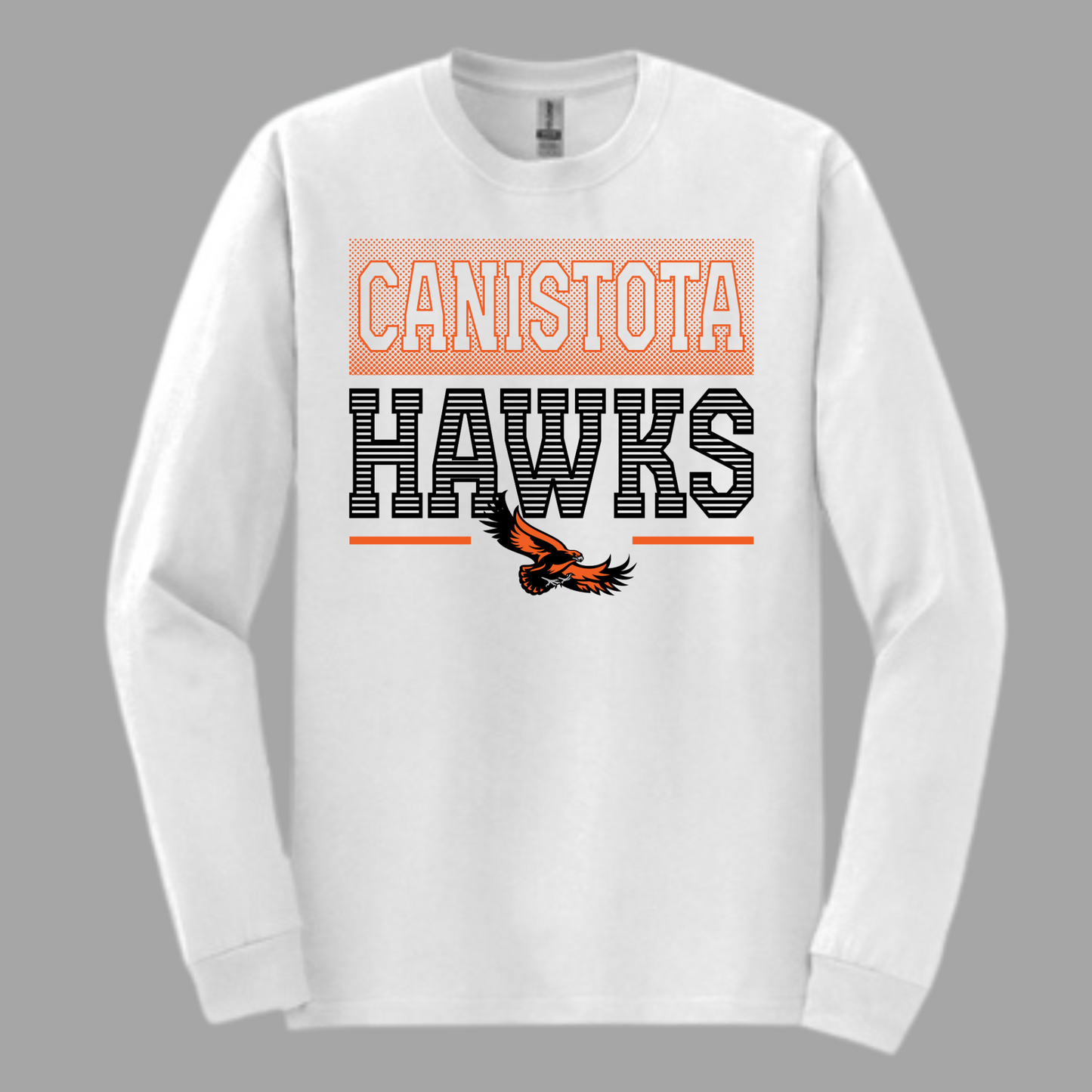 Canistota Hawks Gildan® Youth Heavy Cotton™ 100% Cotton Long Sleeve T-Shirt