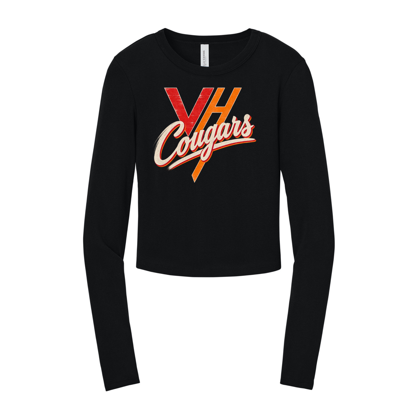 VH Booster Club Vintage BELLA+CANVAS® Women’s Micro Rib Long Sleeve Baby Tee