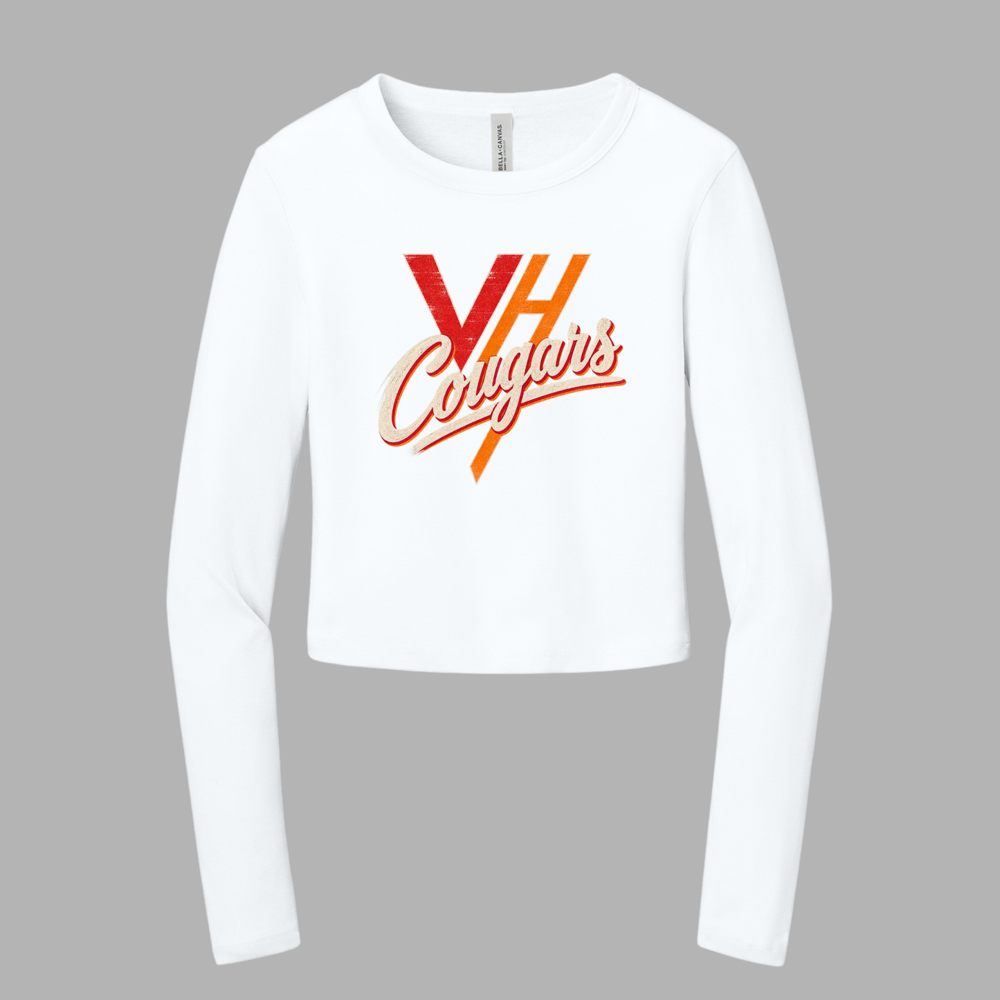 VH Booster Club Vintage BELLA+CANVAS® Women’s Micro Rib Long Sleeve Baby Tee