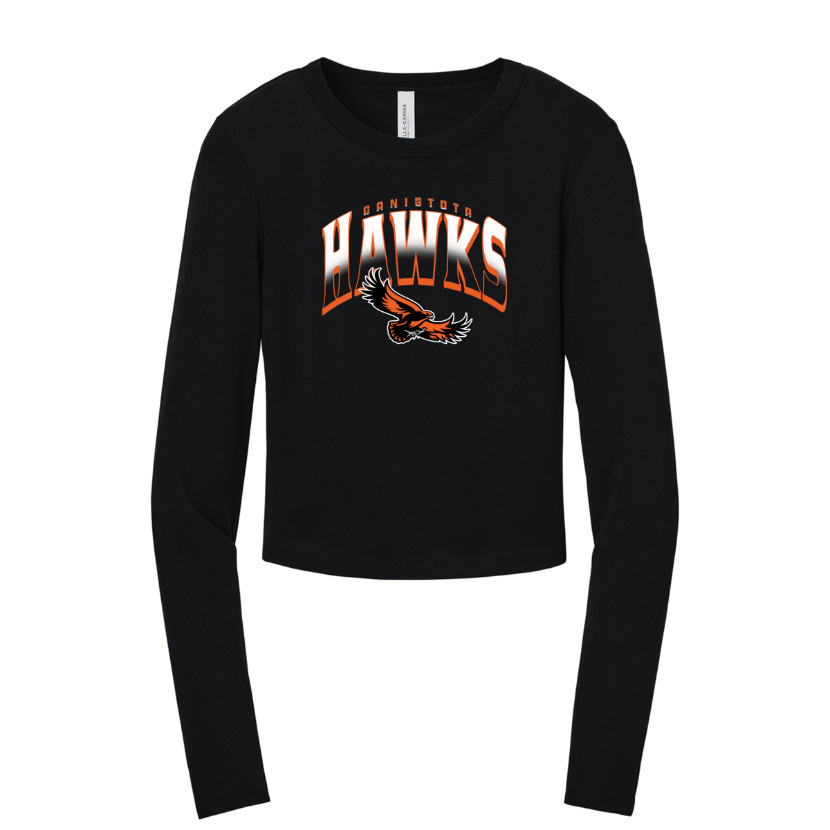 Canistota Booster Club BELLA+CANVAS® Women’s Micro Rib Long Sleeve Baby Tee