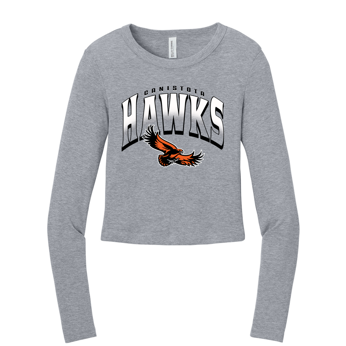 Canistota Booster Club BELLA+CANVAS® Women’s Micro Rib Long Sleeve Baby Tee