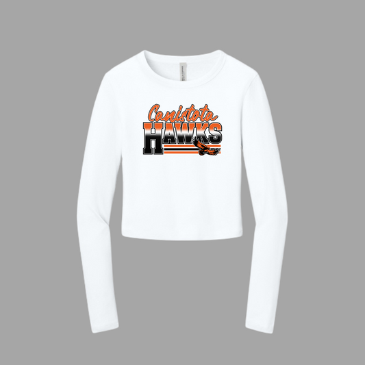 Canistota Booster Club BELLA+CANVAS® Women’s Micro Rib Long Sleeve Baby Tee