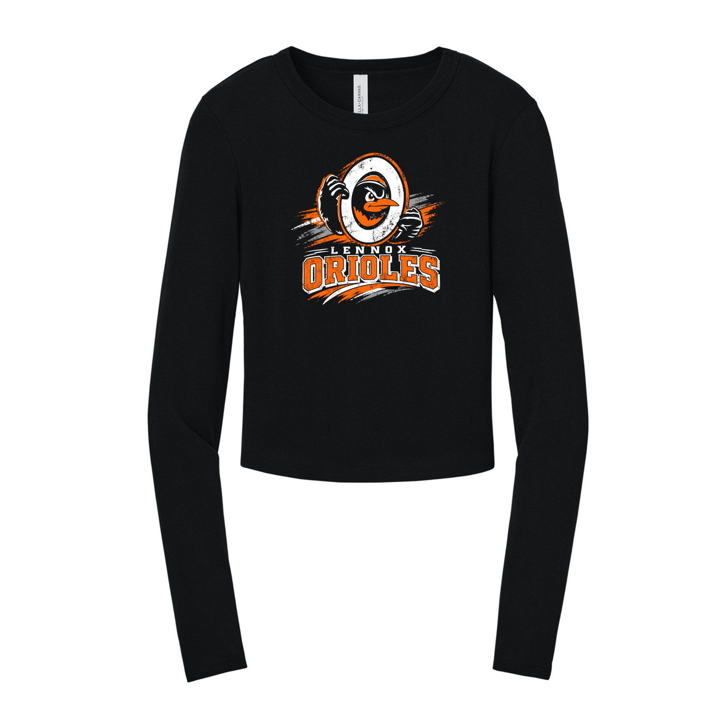 Lennox Booster Club BELLA+CANVAS® Women’s Micro Rib Long Sleeve Baby Tee