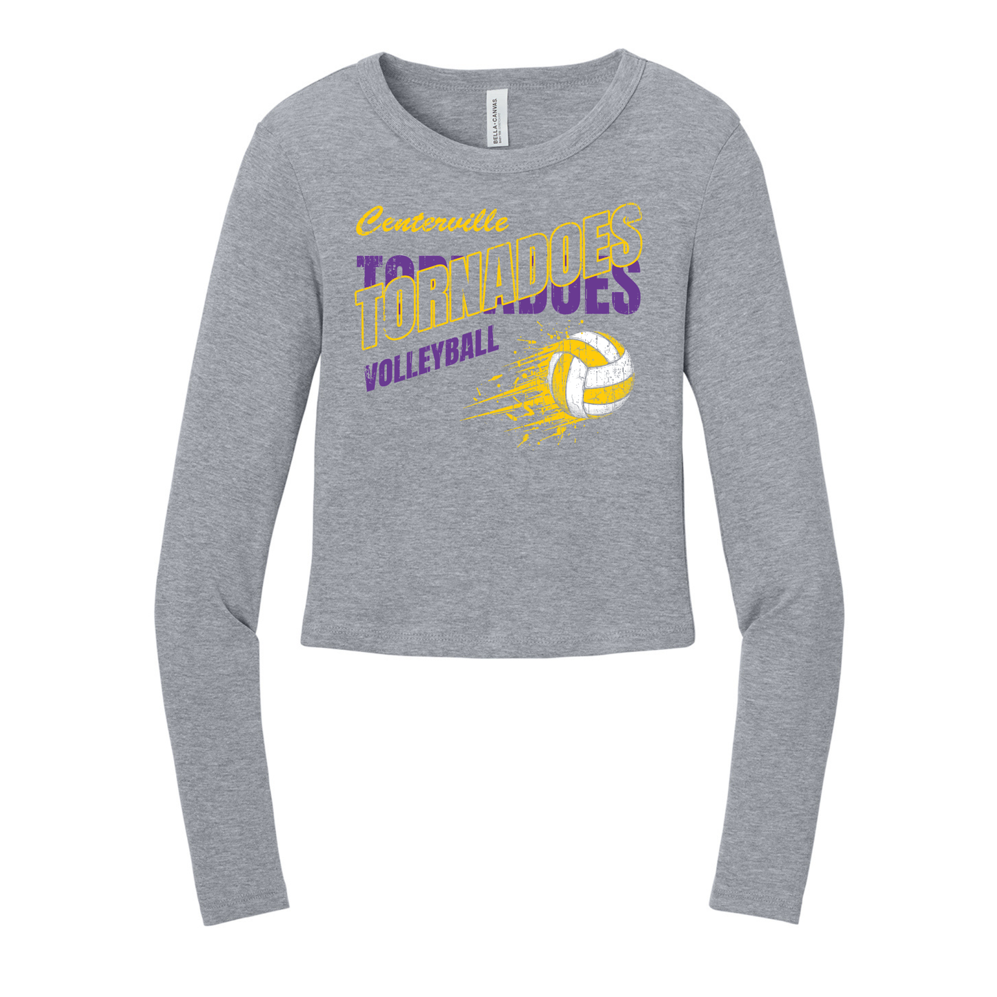 Centerville Volleyball BELLA+CANVAS® Women’s Micro Rib Long Sleeve Baby Tee