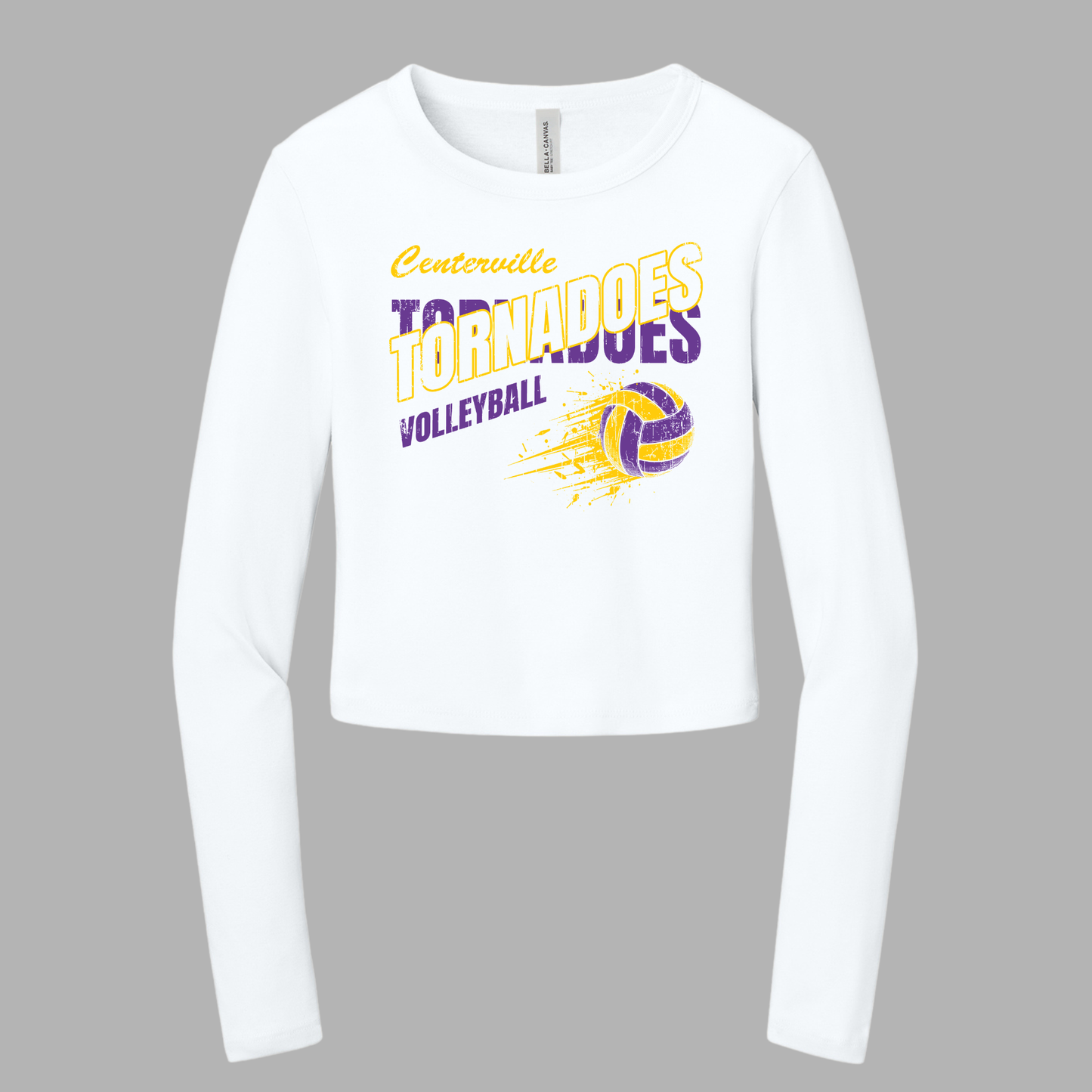 Centerville Volleyball BELLA+CANVAS® Women’s Micro Rib Long Sleeve Baby Tee