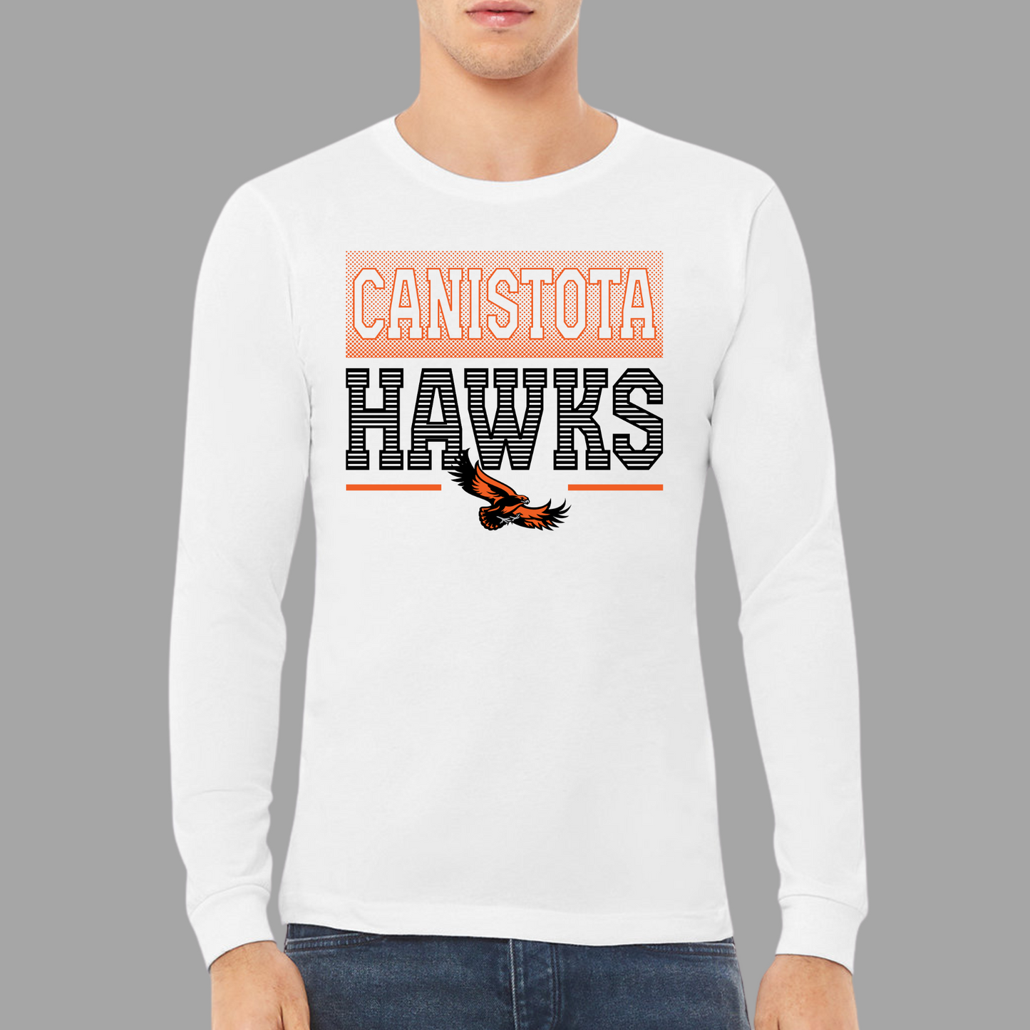 Canistota Hawks BELLA+CANVAS® Unisex Triblend Long Sleeve Tee