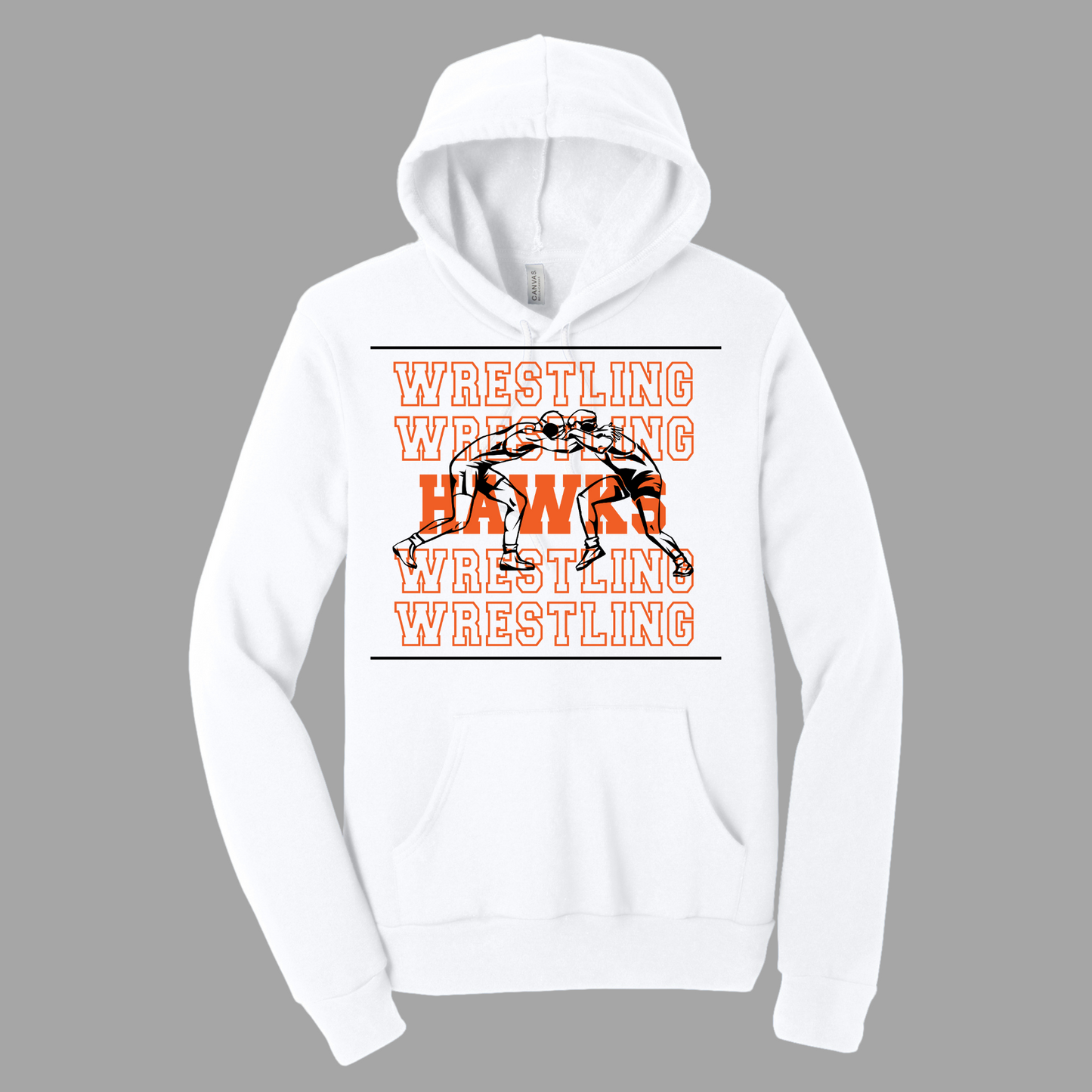 Canistota Hawks Wrestling BELLA+CANVAS ® Unisex Sponge Fleece Pullover Hoodie