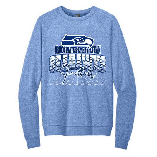 B-E-E Seahawks Football Triblend Crewneck