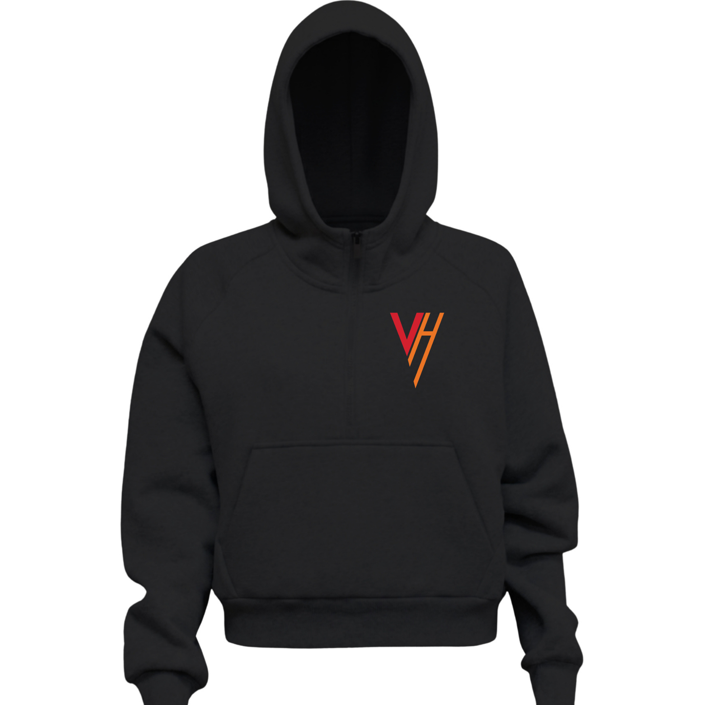 VH Booster Club Women 1/2 Zip Crop Fleece Top