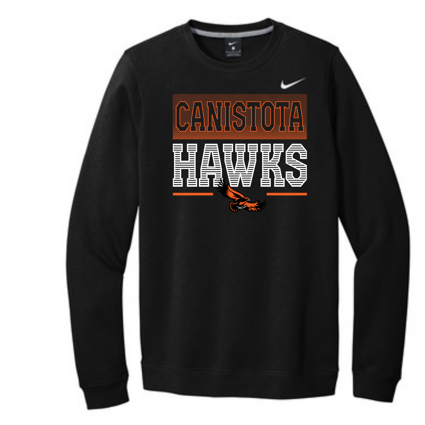 Canistota Hawks Nike Club Fleece Crew