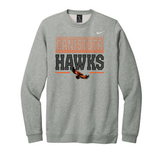 Canistota Hawks Nike Club Fleece Crew