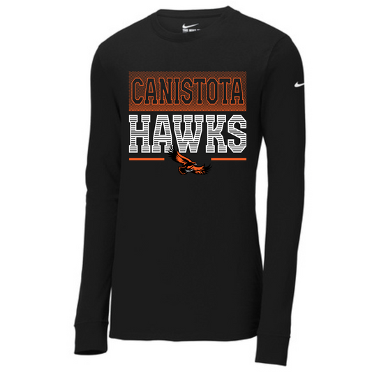 Canistota Hawks Nike Dri-FIT Cotton/Poly Long Sleeve Tee