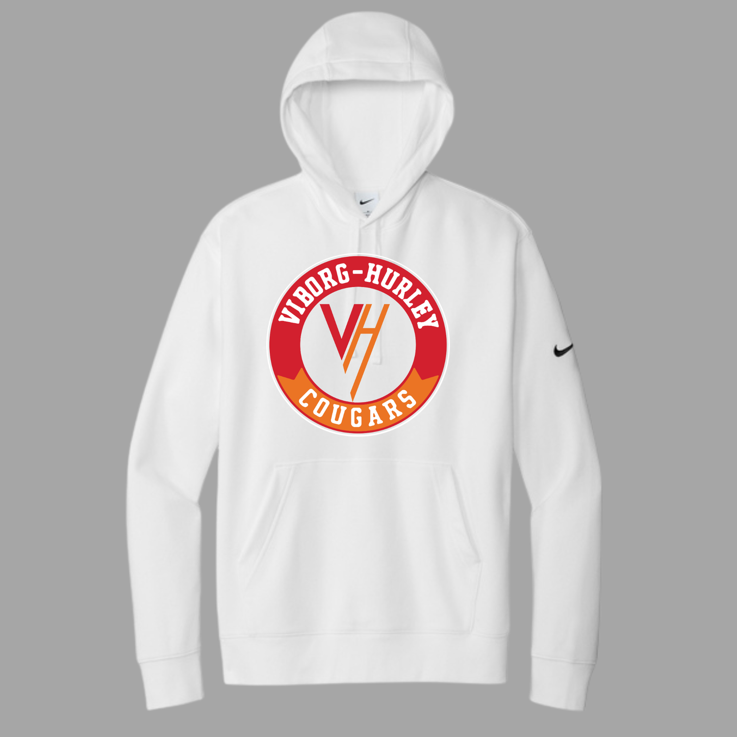 Viborg-Hurley Staff Nike Club Fleece Sleeve Swoosh Pullover Hoodie