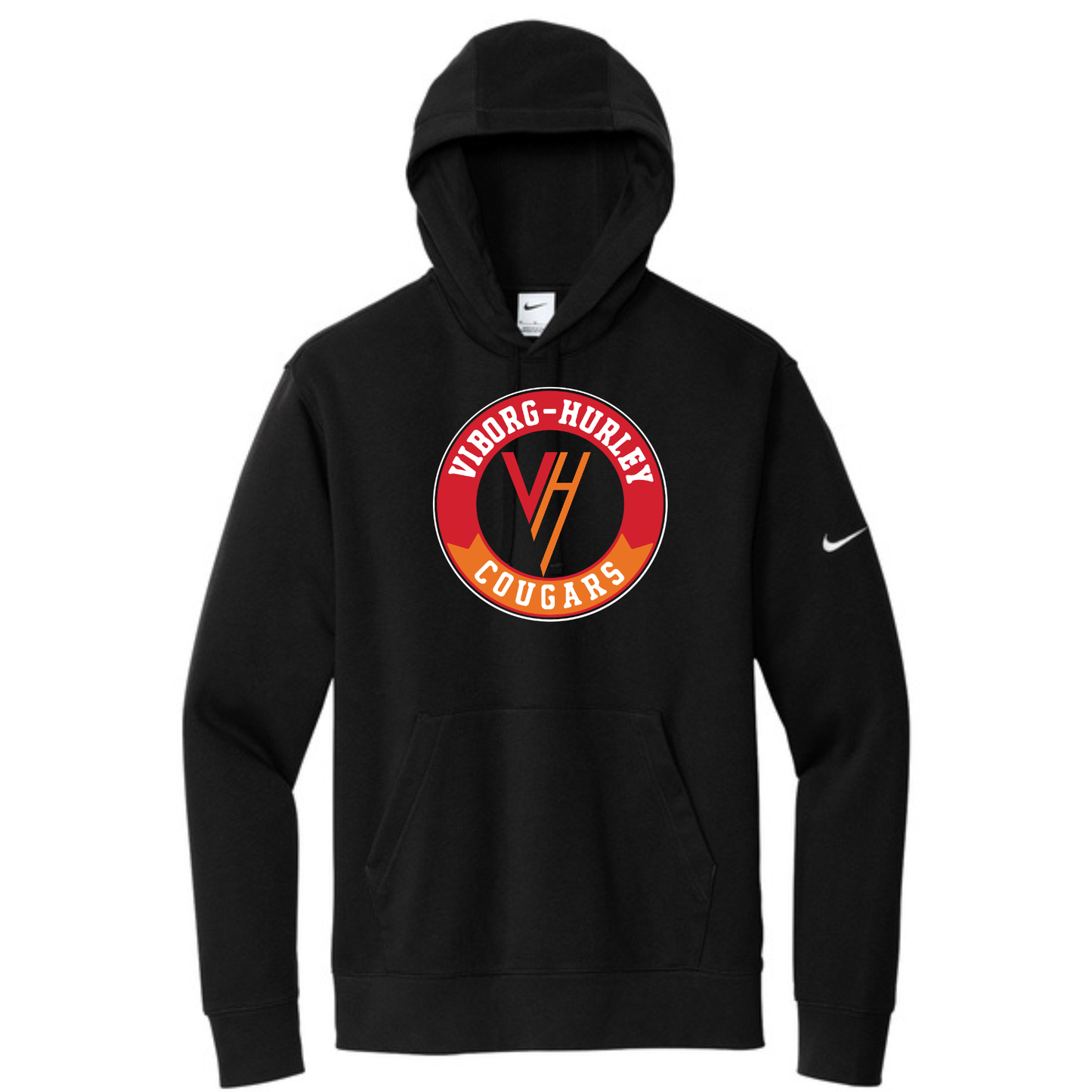 Viborg-Hurley Staff Nike Club Fleece Sleeve Swoosh Pullover Hoodie