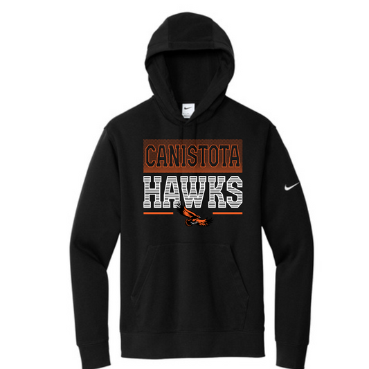 Canistota Hawks Nike Club Fleece Sleeve Swoosh Pullover Hoodie