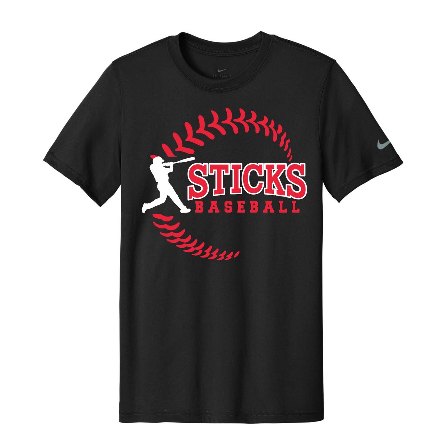 Sticks Baseball Nike Swoosh Sleeve rLegend Tee