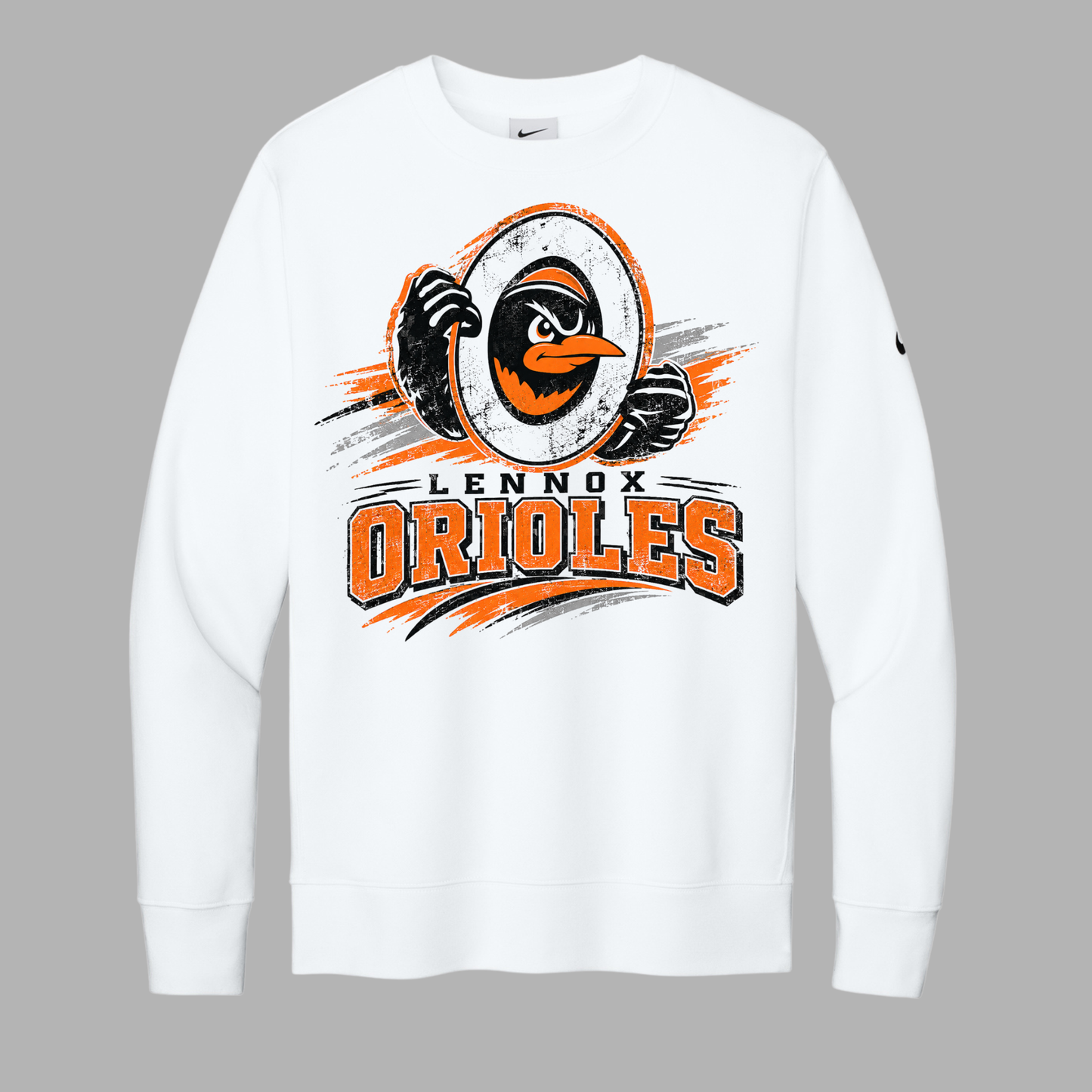 Lennox Booster Club Nike Club Fleece Sleeve Swoosh Crew