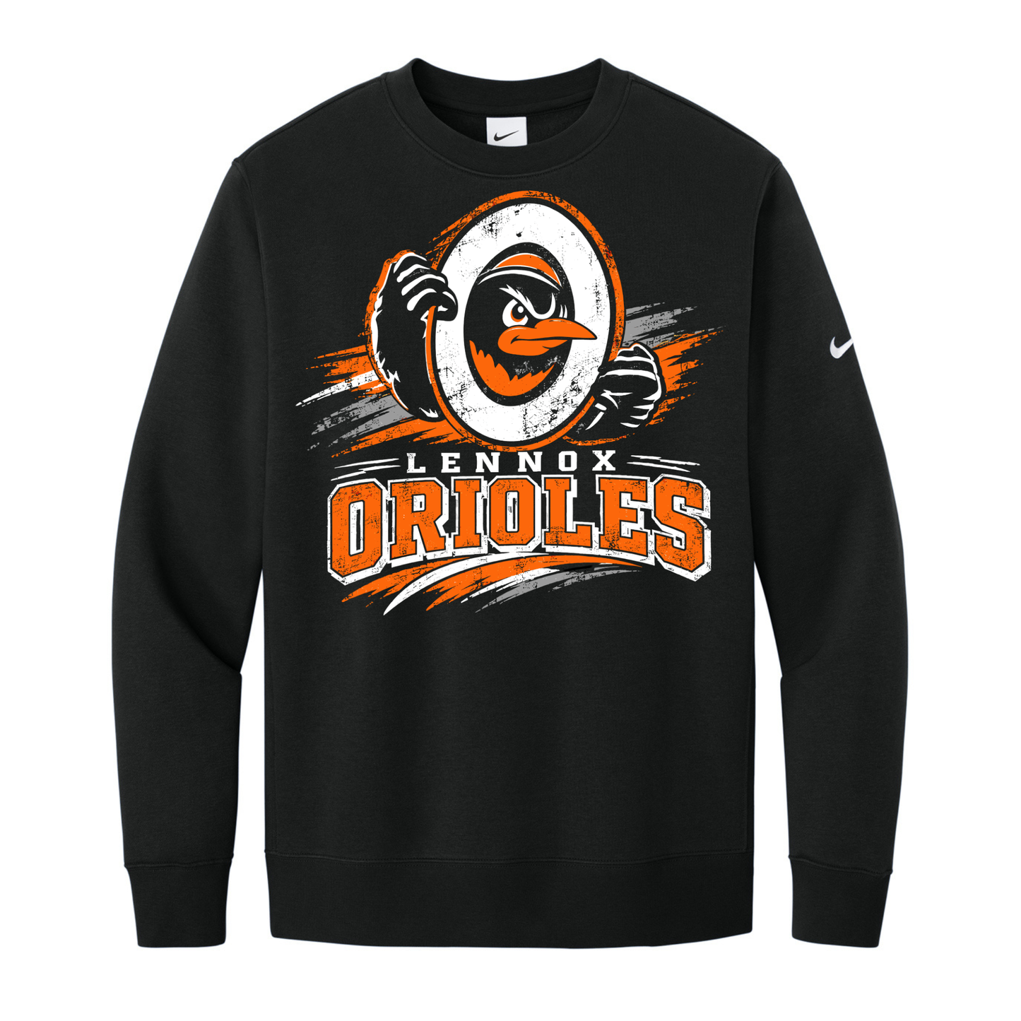 Lennox Booster Club Nike Club Fleece Sleeve Swoosh Crew