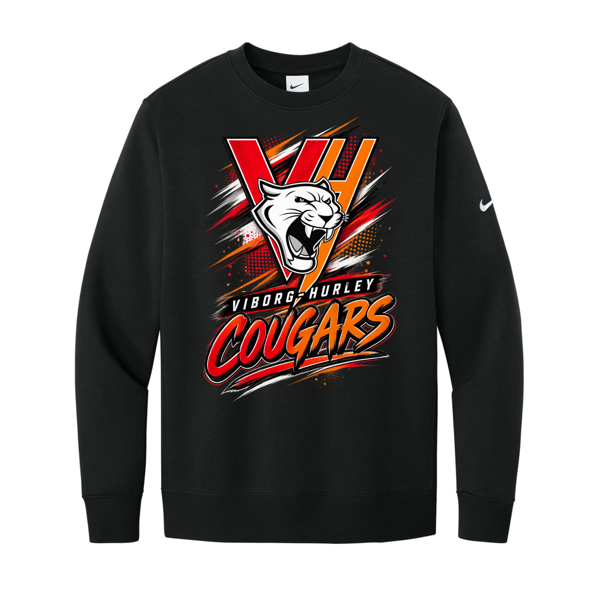 VH Booster Club Graphic Nike Club Fleece Sleeve Swoosh Crew