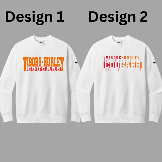 VH Booster Club Nike Club Fleece Sleeve Swoosh Crew