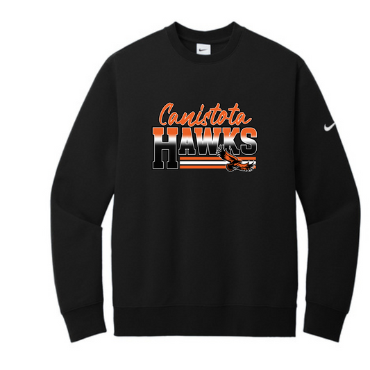Canistota Booster Club Nike Club Fleece Sleeve Swoosh Crew