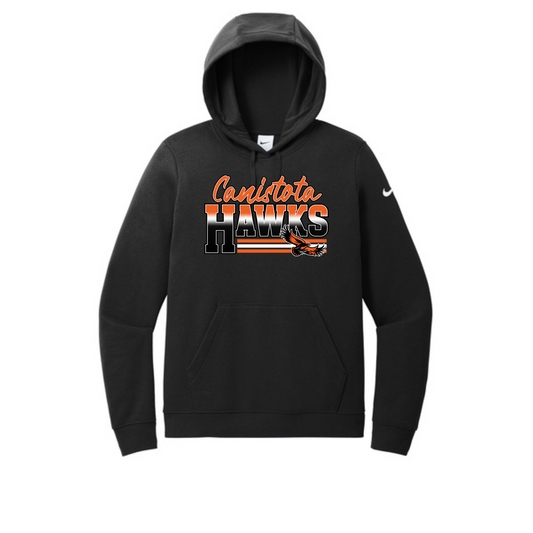Canistota Booster Club Nike Women's Club Fleece Sleeve Swoosh Pullover Hoodie