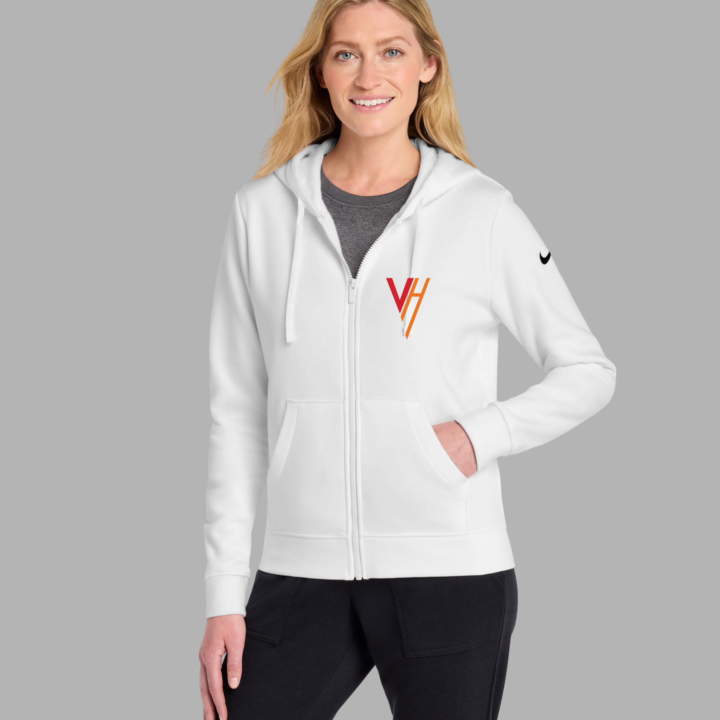 VH Booster Club Nike Women's Club Fleece Sleeve Swoosh Full-Zip Hoodie