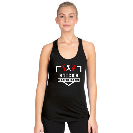 Sticks Baseball Next Level Apparel® Women’s Ideal Racerback Tank