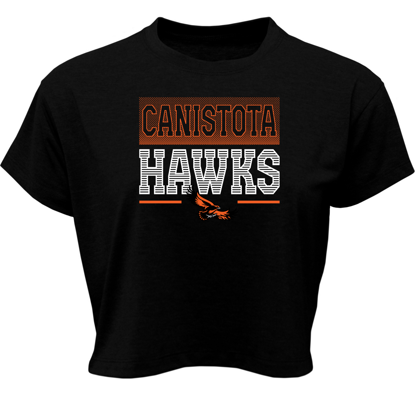 Canistota Hawks Women Soft-Tek Blend Crop T-Shirt