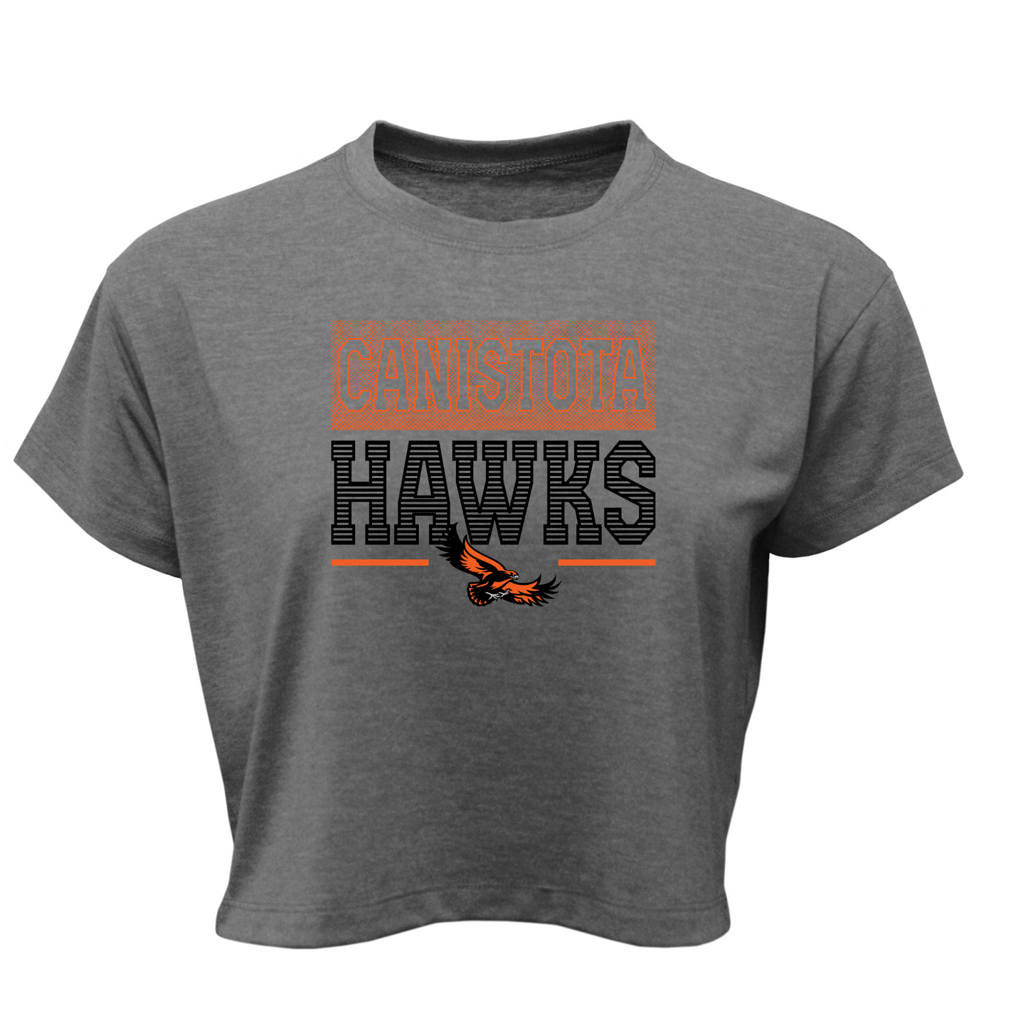 Canistota Hawks Women Soft-Tek Blend Crop T-Shirt