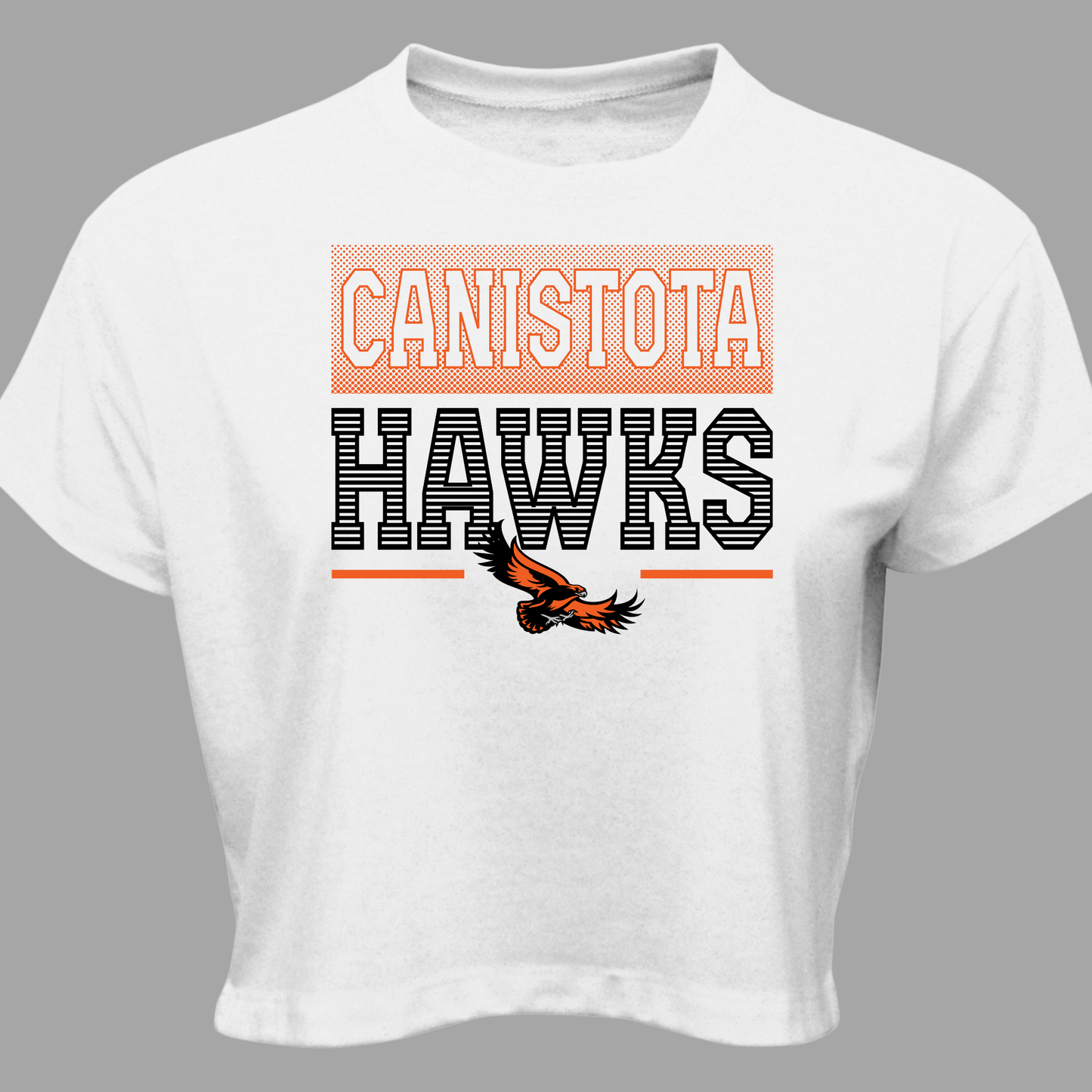 Canistota Hawks Women Soft-Tek Blend Crop T-Shirt