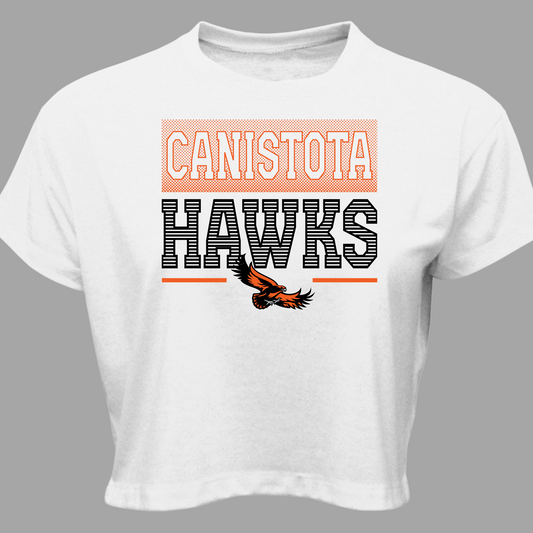 Canistota Hawks Women Soft-Tek Blend Crop T-Shirt