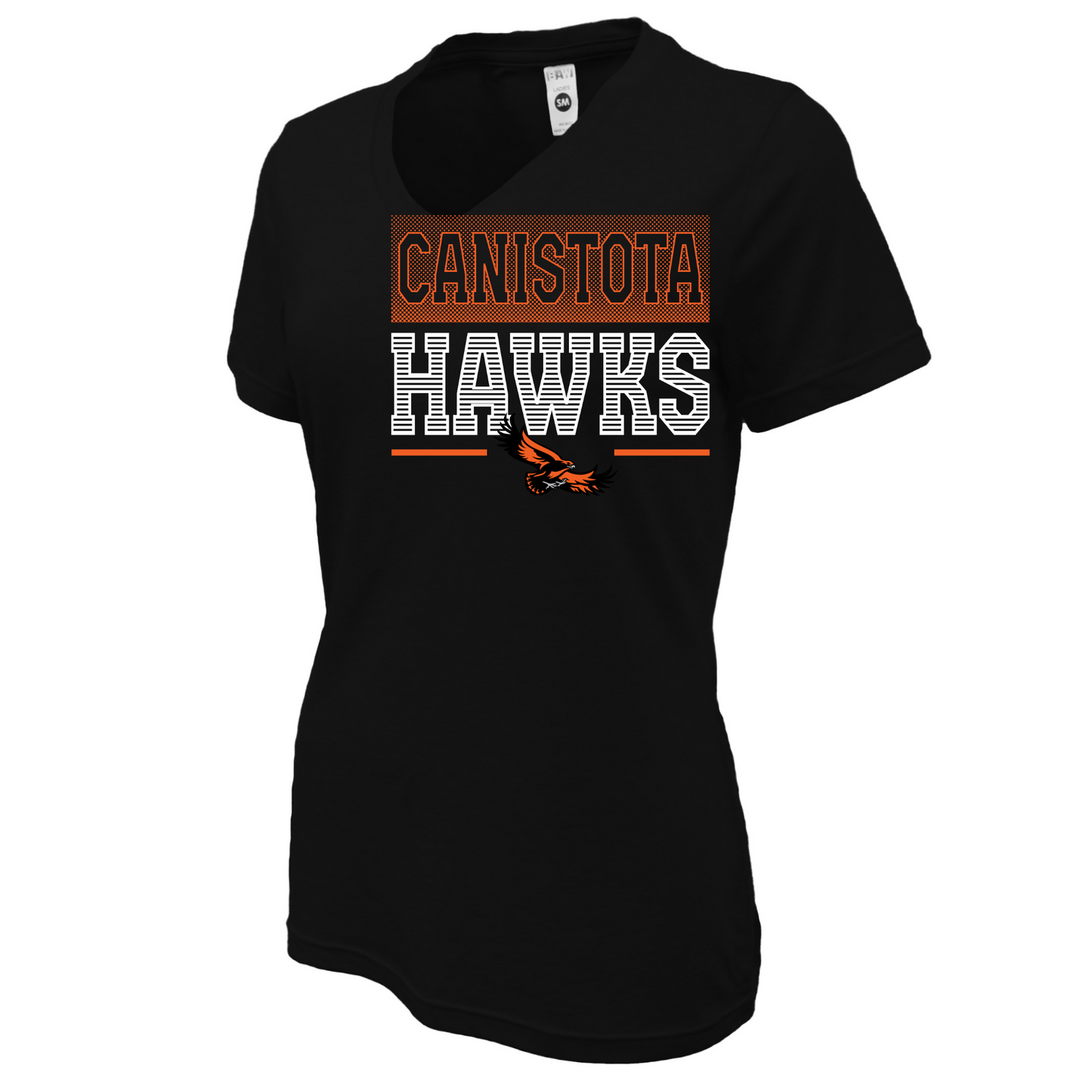 Canistota Hawks Women Soft-Tek Blend V-neck T-Shirt