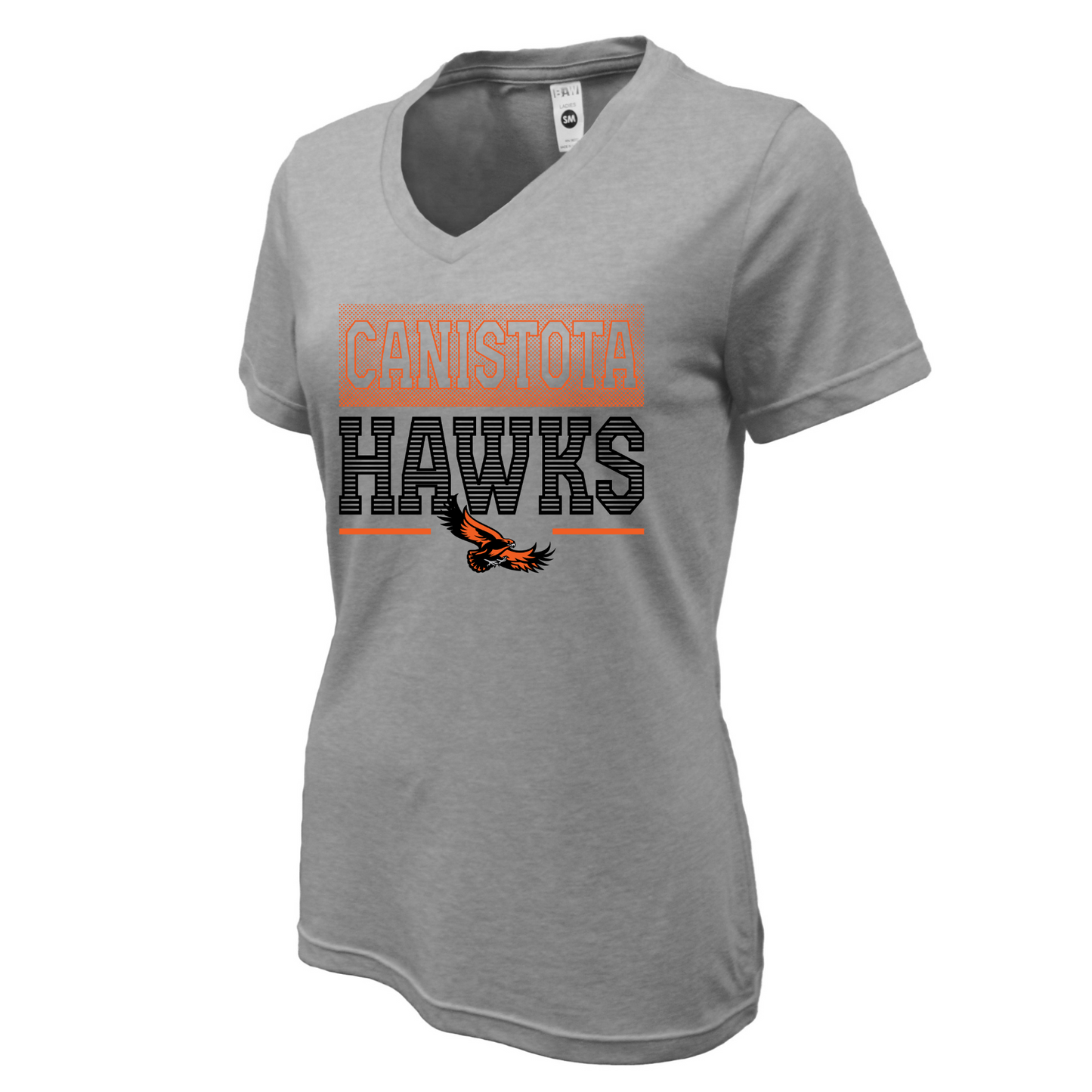 Canistota Hawks Women Soft-Tek Blend V-neck T-Shirt