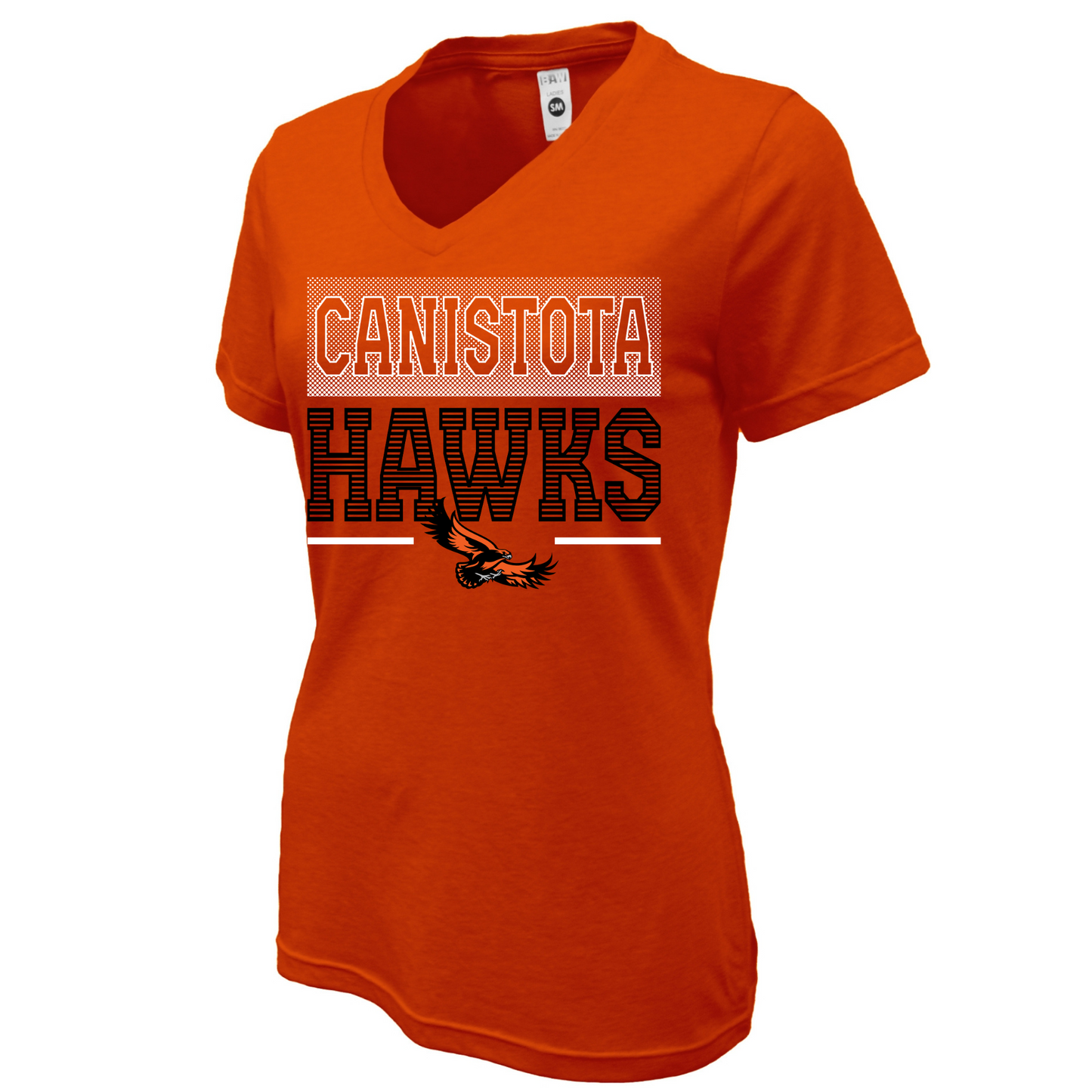 Canistota Hawks Women Soft-Tek Blend V-neck T-Shirt