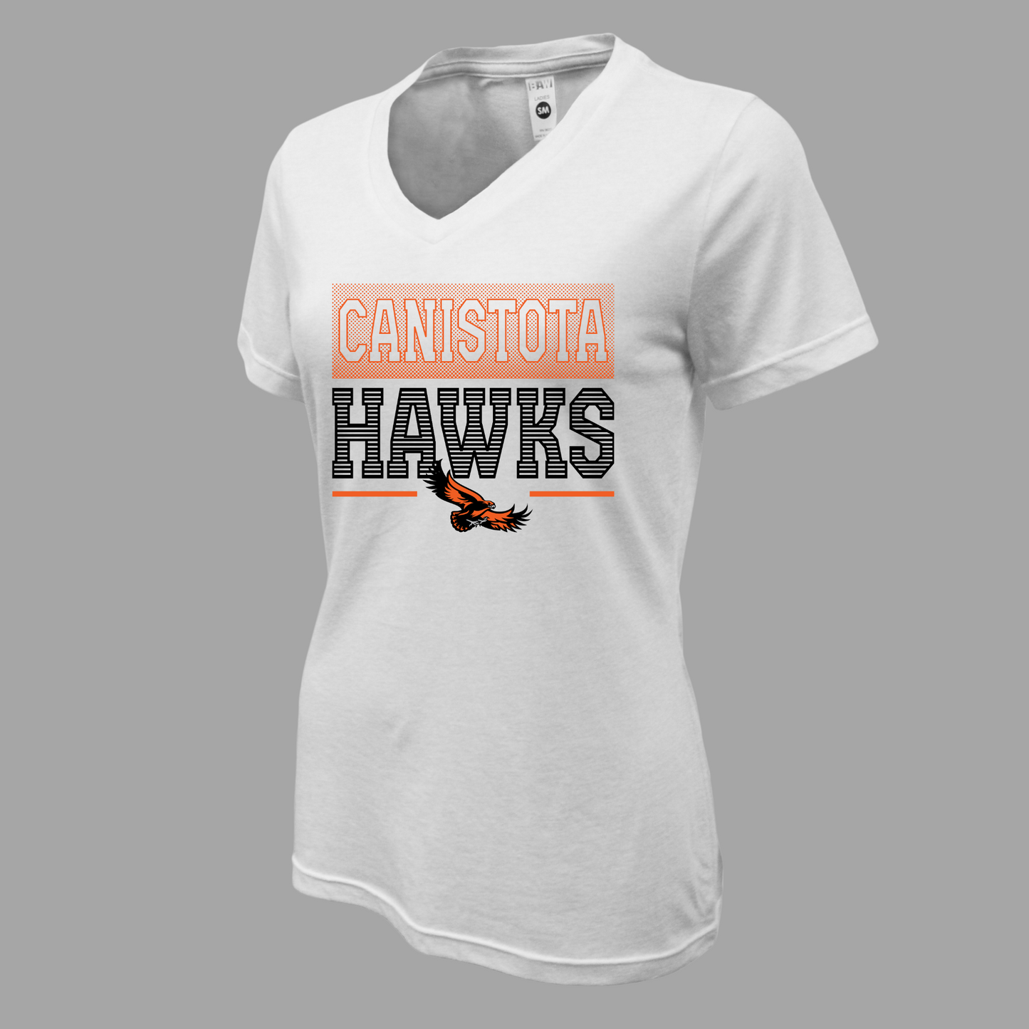 Canistota Hawks Women Soft-Tek Blend V-neck T-Shirt