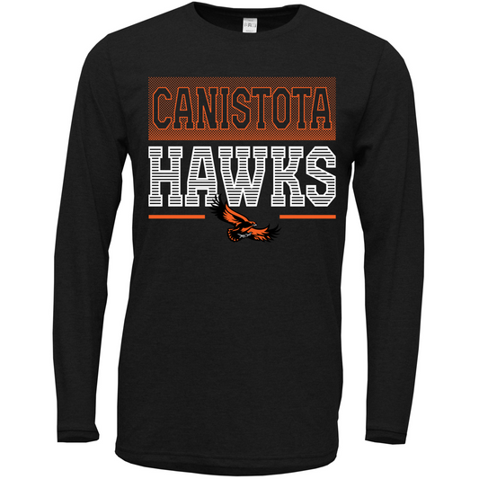 Canistota Hawks BAW Adult Soft-Tek Blend Long Sleeve Shirt