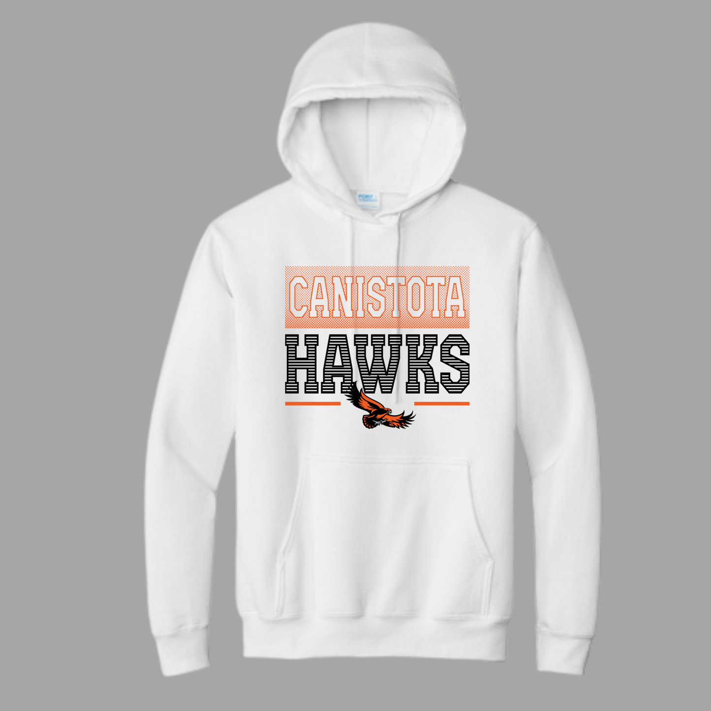 Canistota Hawks Port & Company® Tall Essential Fleece Pullover Hooded Sweatshirt